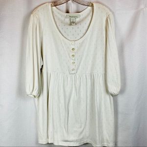 Roaman’s Babydoll Ruched Waist Tunic Top